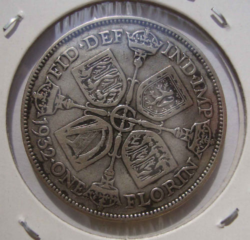 1932 British One Florin Coin Reverse
